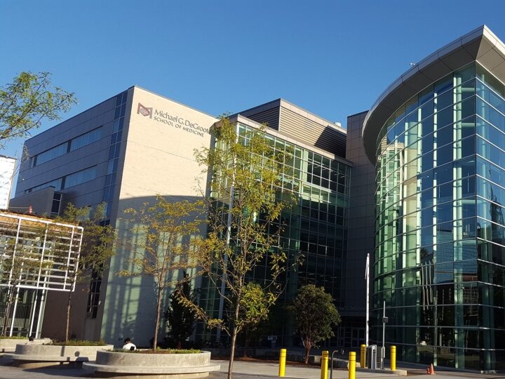 Michael G. DeGroote School of Medicine building at McMaster University.