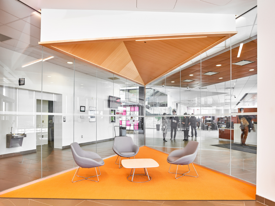 An indoor office space.